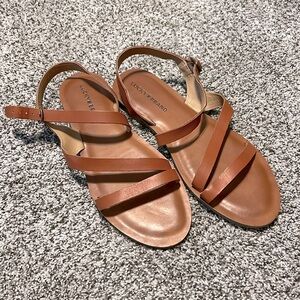 Lucky Brand strappy leather sandals size 9.5 brown